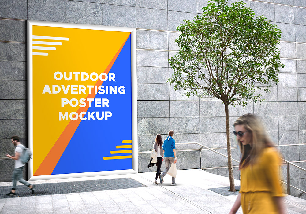 Free Outdoor Advertising PSD Mockup