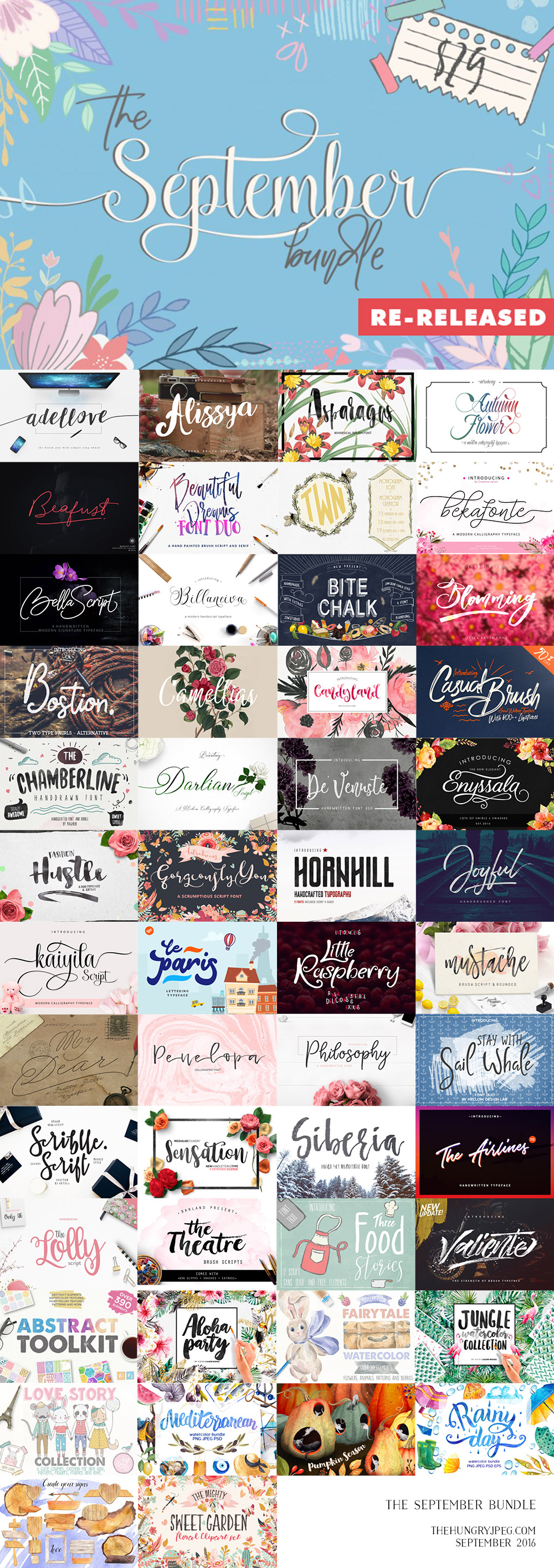 The September Fonts & Graphics Bundle