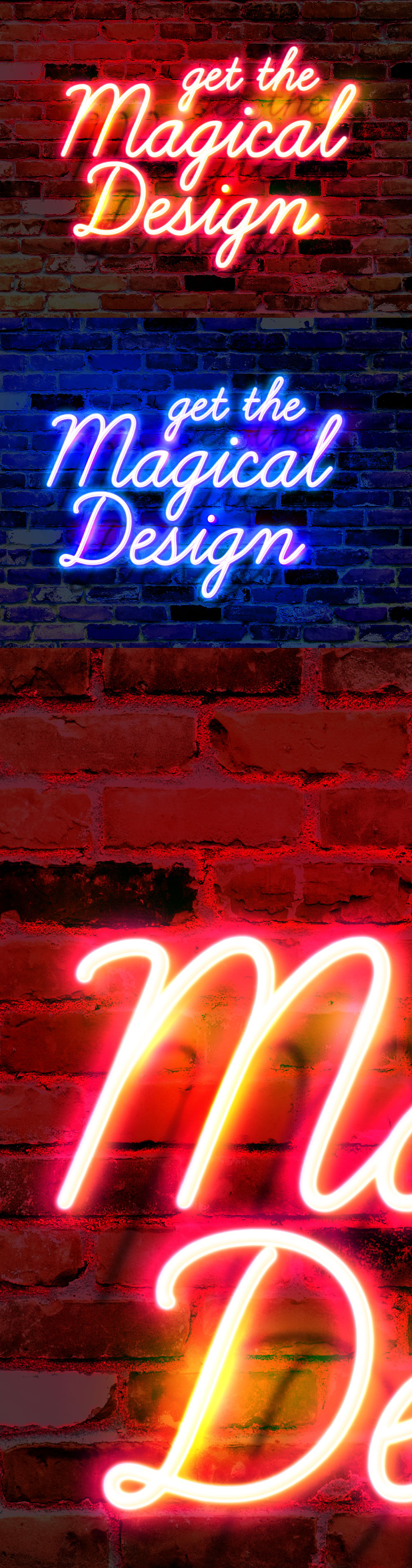 Wall Neon Glow Text Effect