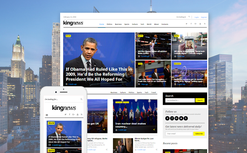 KingNews – Magazine News Portal & Blog WordPress Theme
