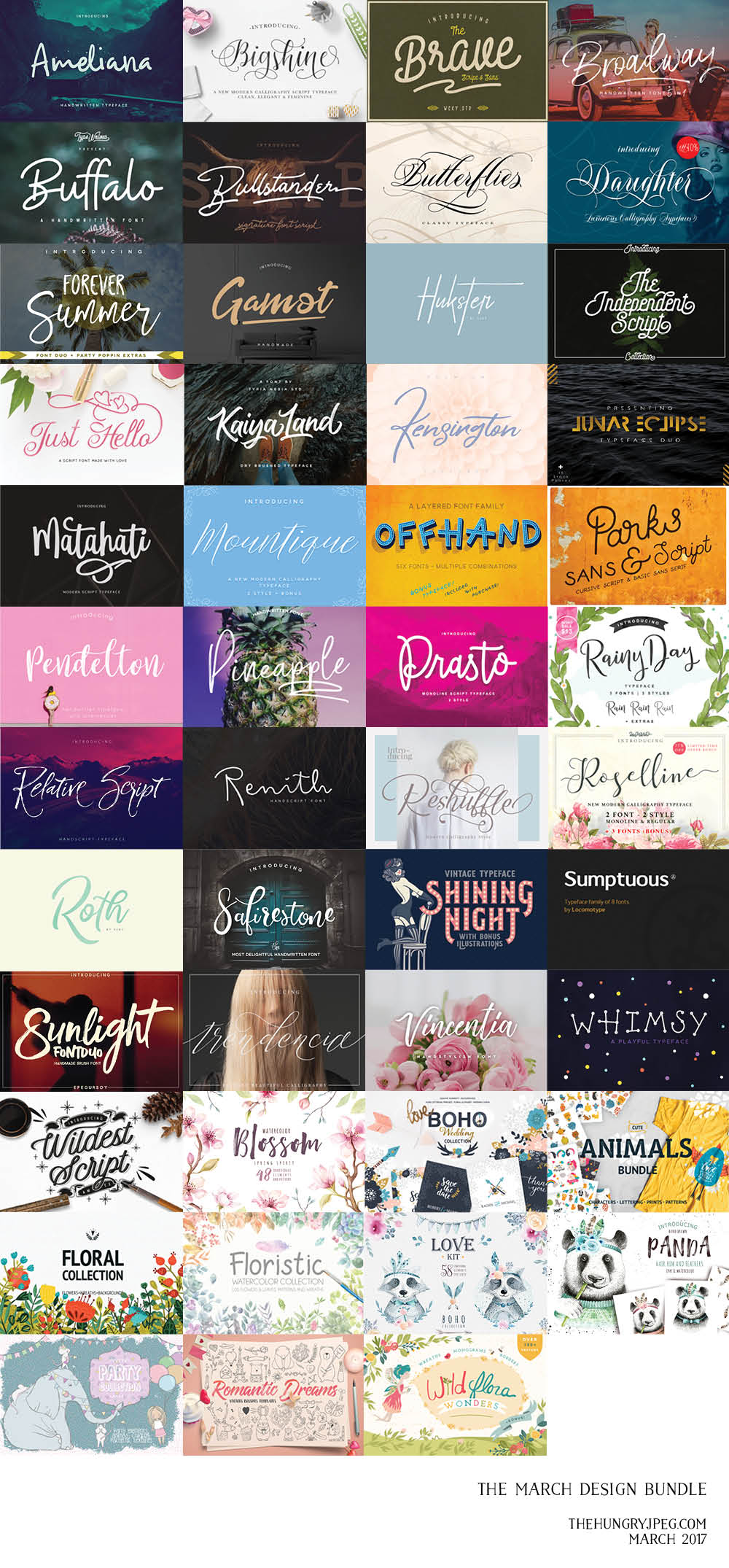 March Fonts & Graphics Bundle