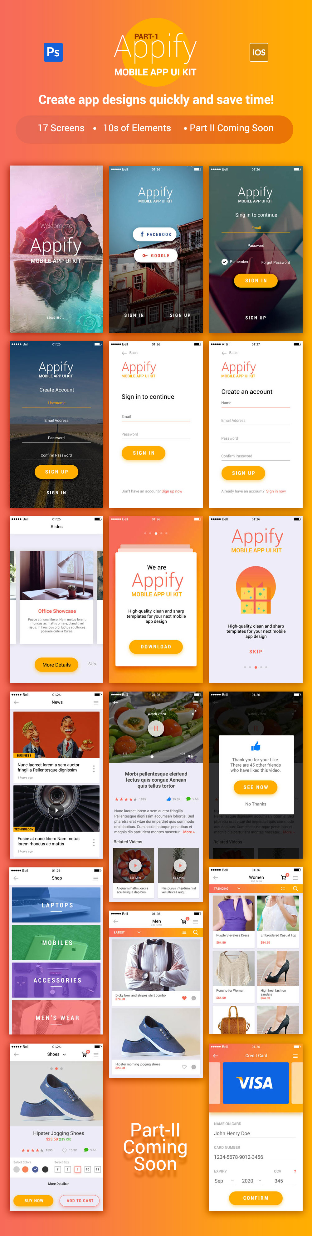 Appify Mobile App UI Kit