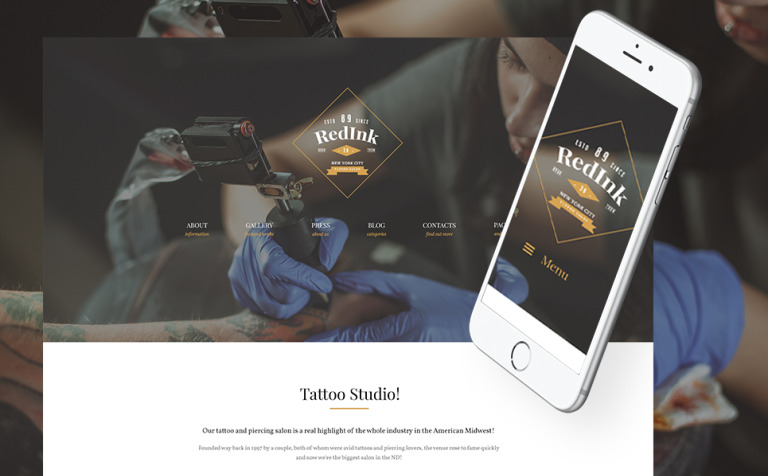 Tattoo Salon WordPress Theme