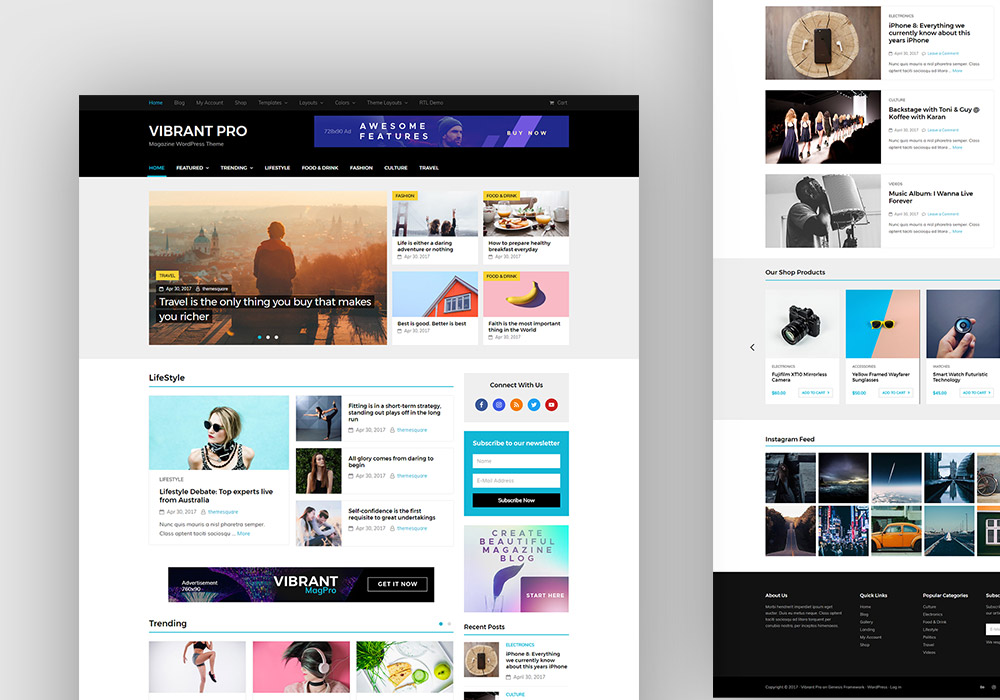 Vibrant Pro Magazine WP Theme