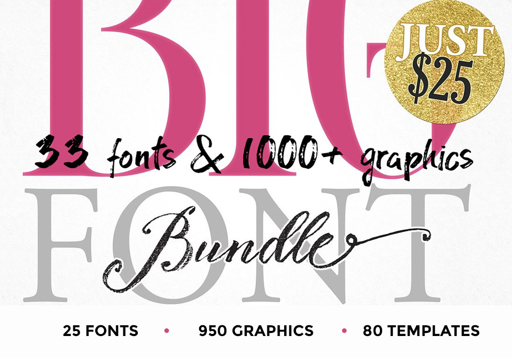 Blessed Print Font & Graphics Bundle