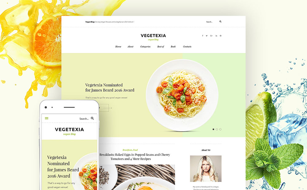 Vegetarian Meals WordPress Theme 