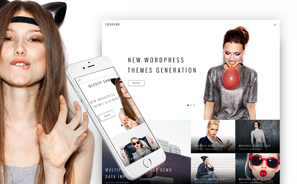 Fashion Blogging WordPress Theme with Trendy Design 