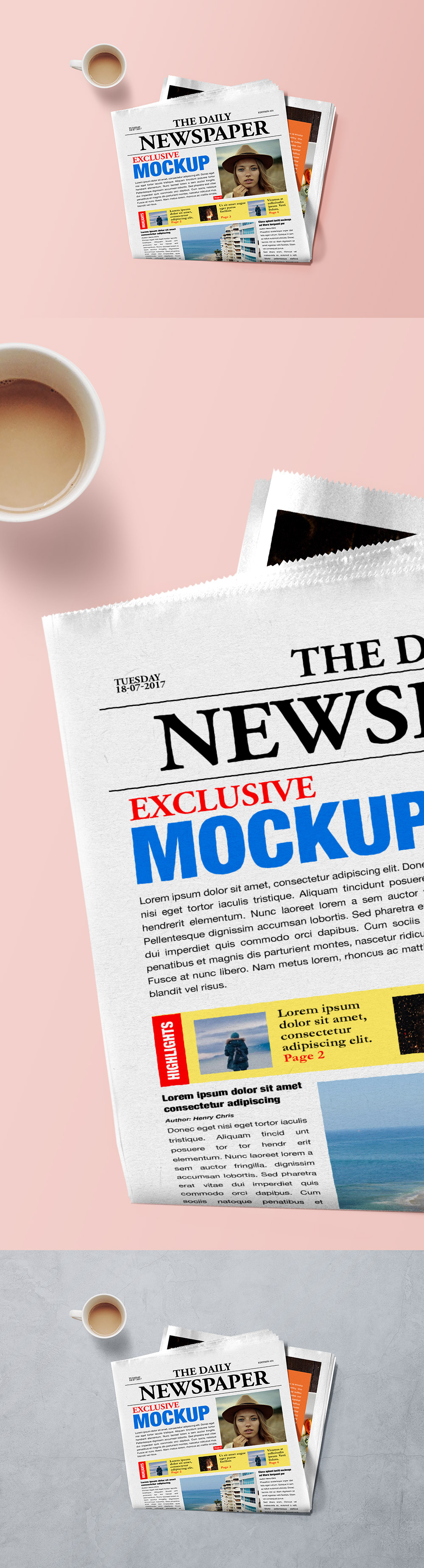 Newspaper Mockup Psd Graphicsfuel