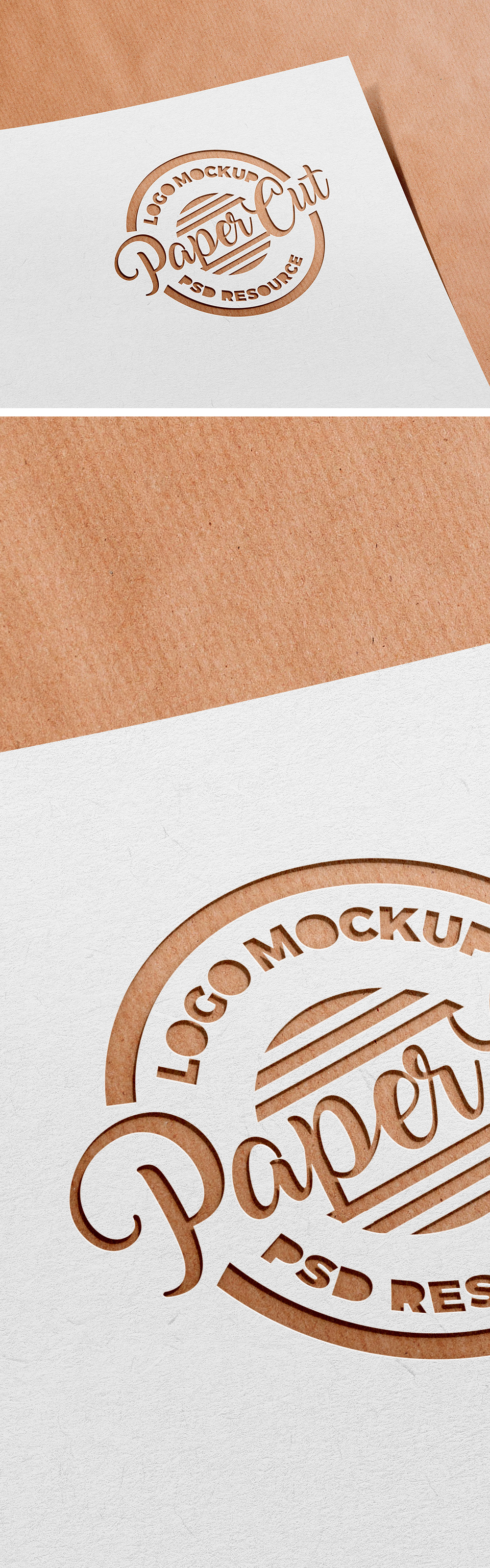 Paper Cutout Logo Mockup