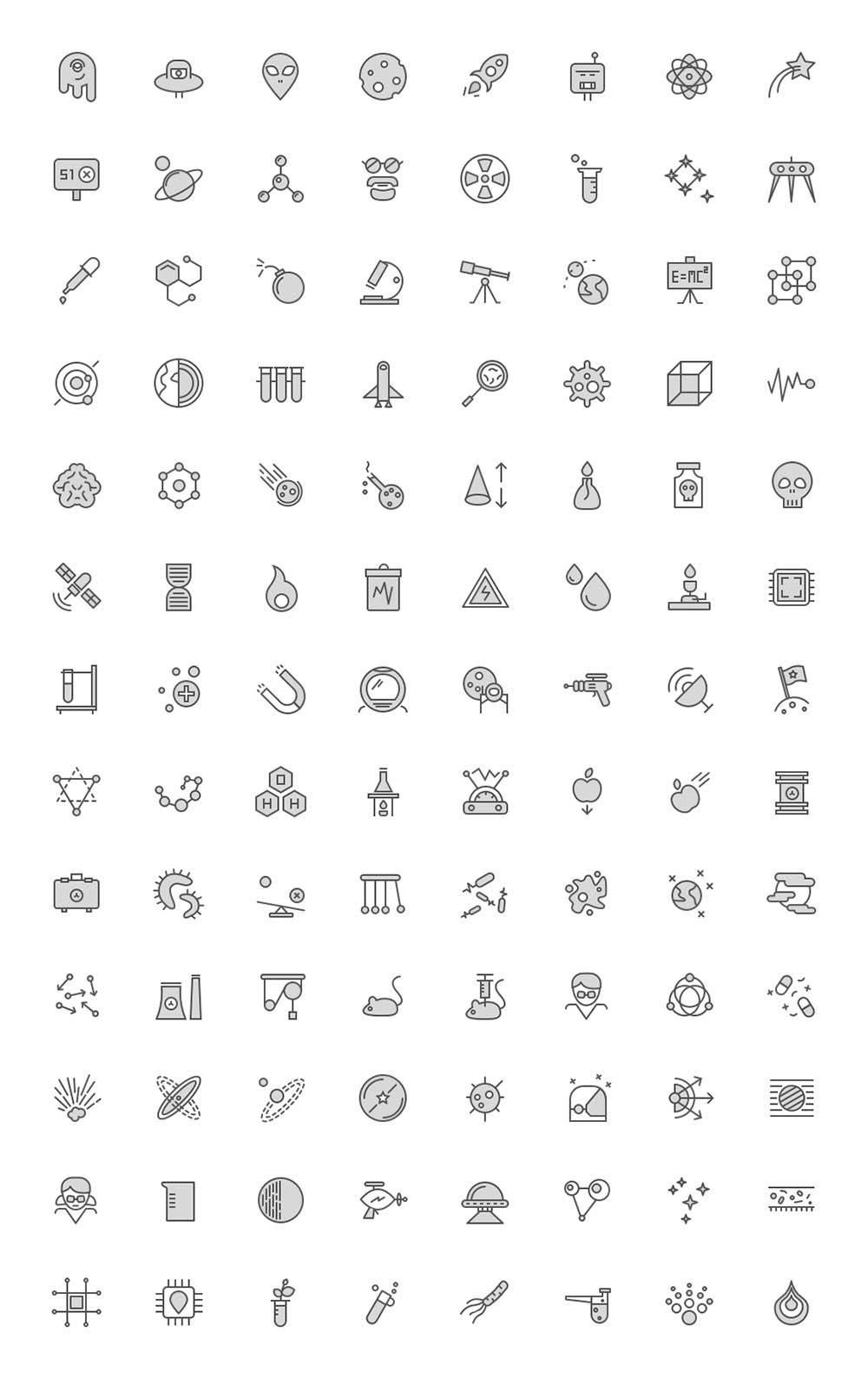 Science Icons - Filled