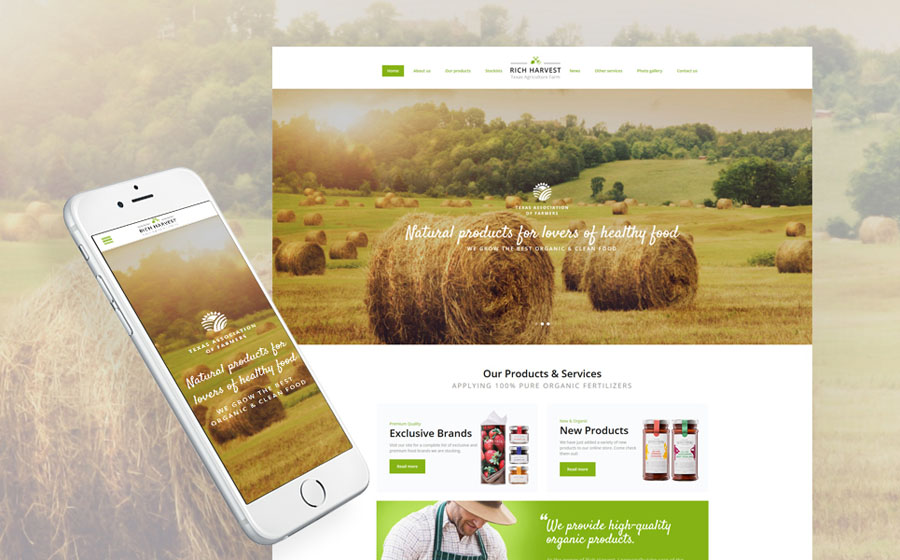 Vegetables Website Template 