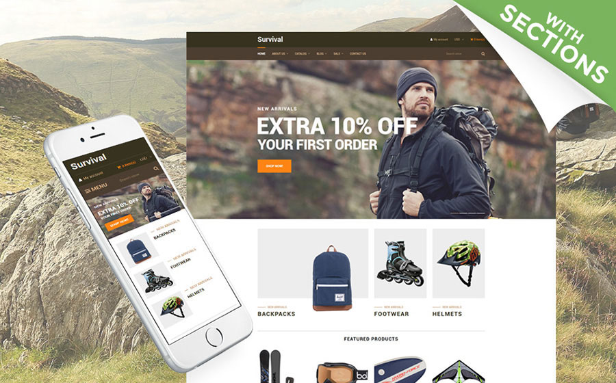 Travel Equipment Shopify Theme 