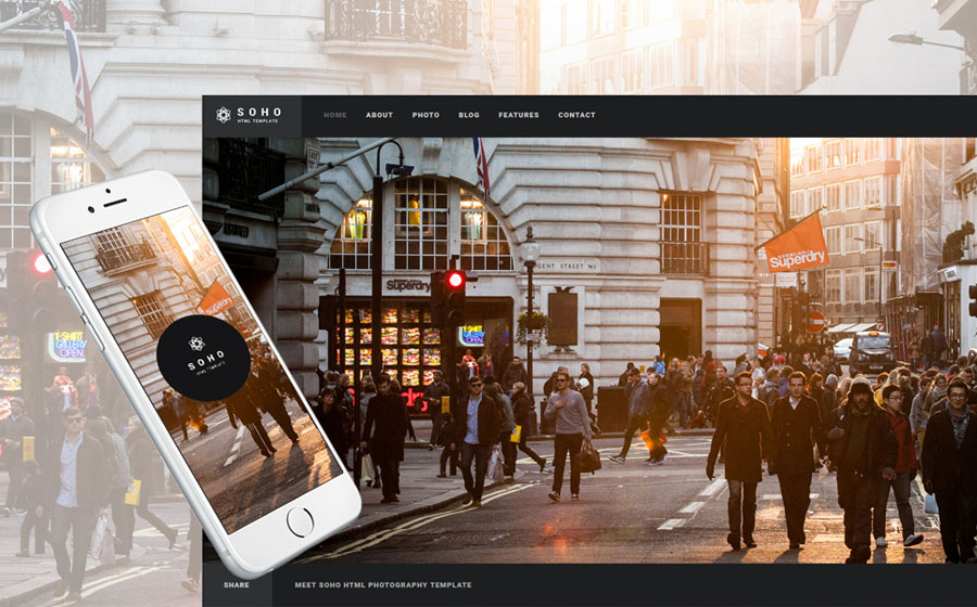 Soho - Photo Portfolio Website Template