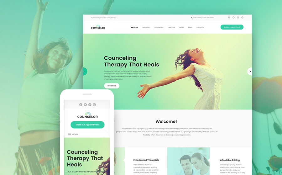 Counselor - Counseling Therapy Center Responsive WordPress Theme