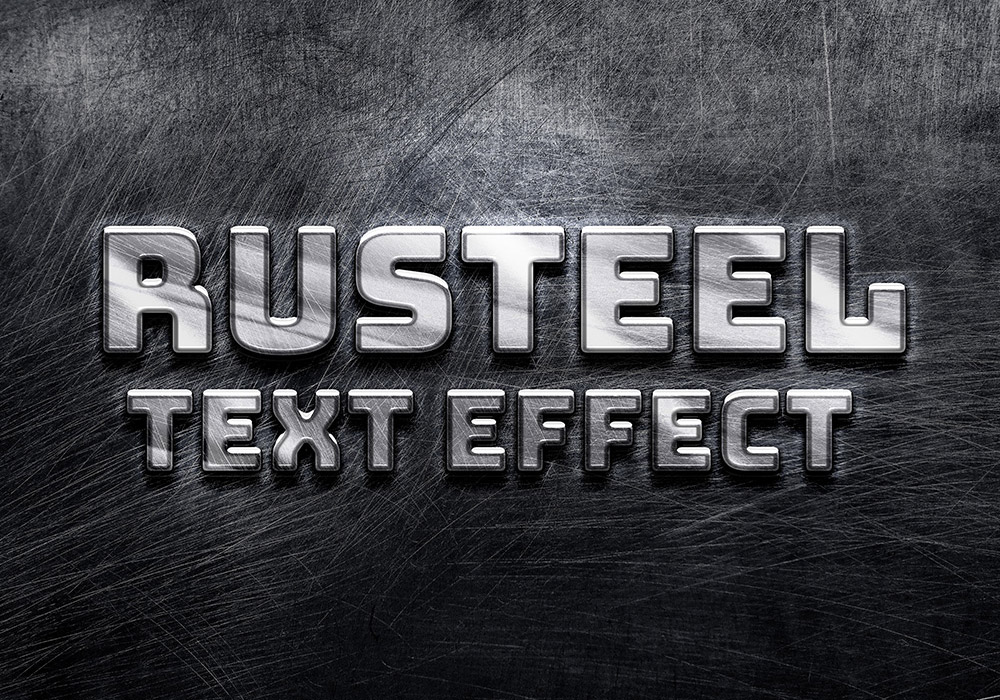 Rusteel Text Effect PSD