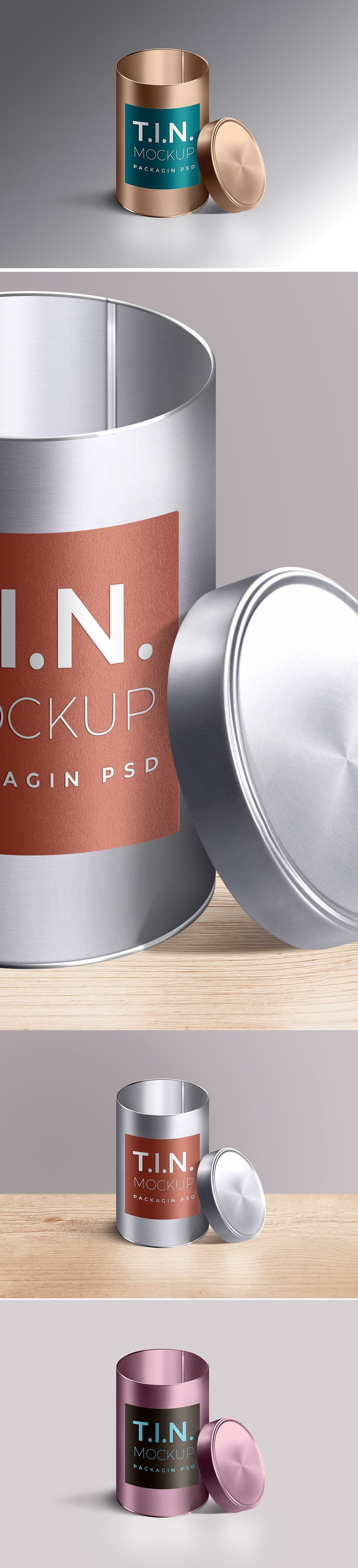 Tin Container Mockup PSD