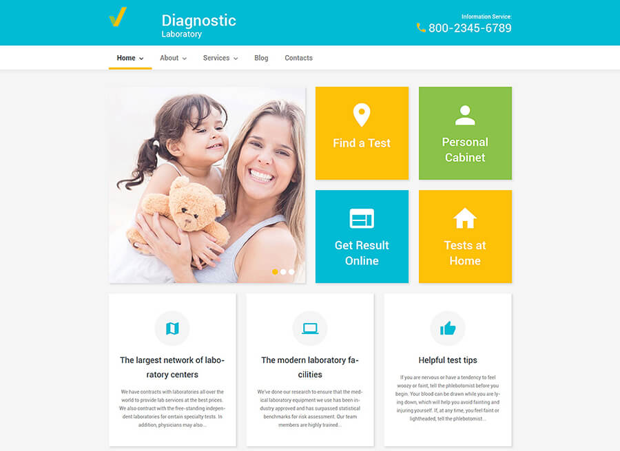 Diagnostic Laboratory WordPress Theme 