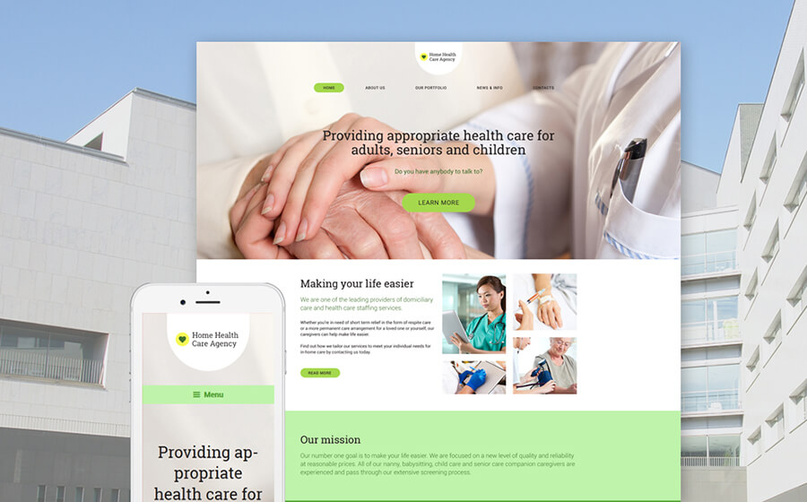 Home Health Care WordPress Theme 