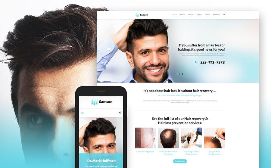 Samson - Hair Recovery Clinic WordPress Theme 
