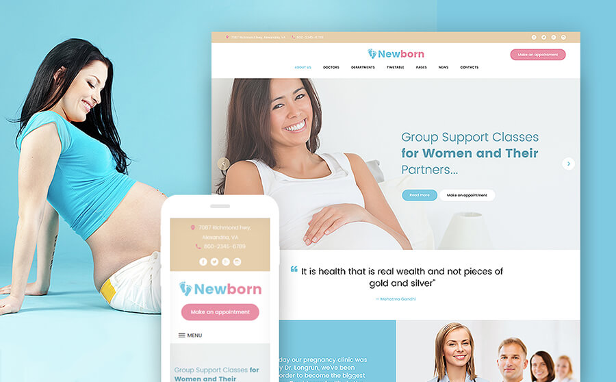 Newborn - Pregnancy Support Center WordPress Theme 