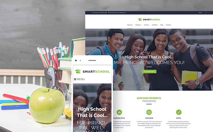 Smart School - High School Education Responsive WordPress Theme 