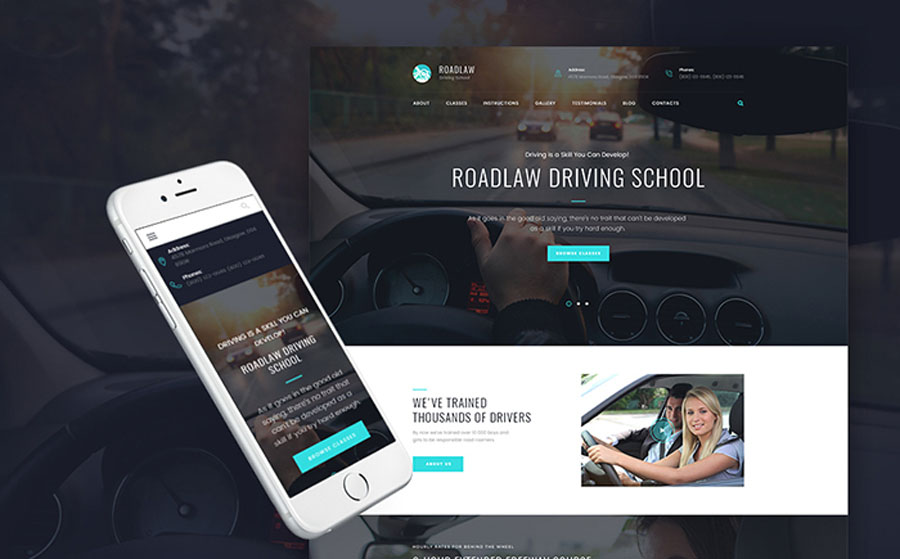 RoadLaw - Driving School Responsive WordPress Theme WordPress Theme 