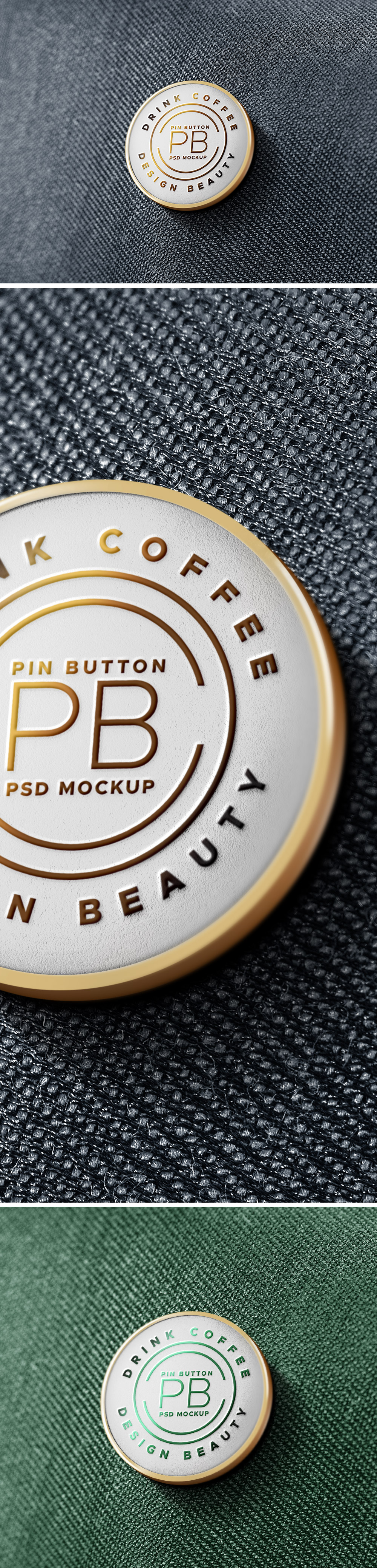 Pin Badge Mockup PSD