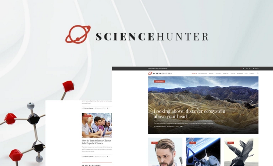  ScienceHunter - News Portal Responsive WordPress Theme 