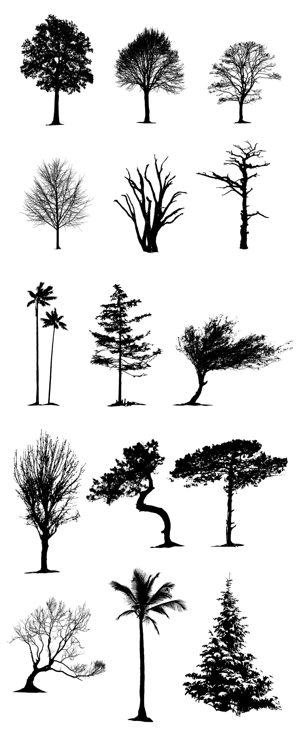Vector Tree Silhouettes Pack