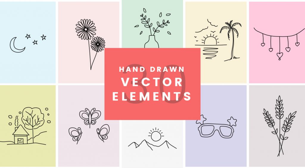 30 Handdrawn Vector Elements