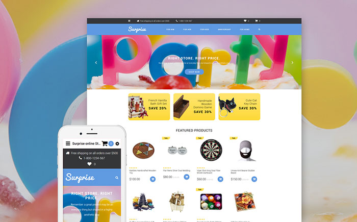 Gifts Shop OpenCart Template