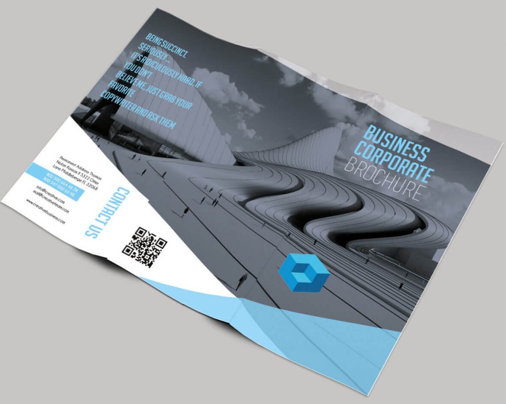 Business Free Tri-fold Brochure Template 