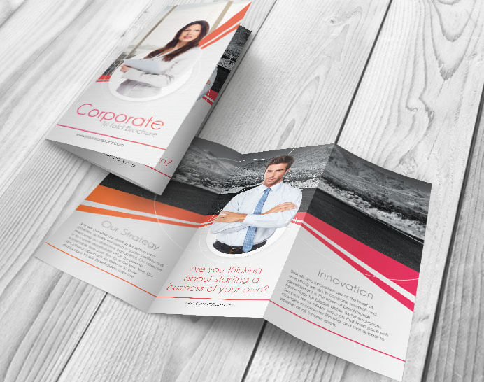 Free Corporate PSD Tri-fold Brochure 