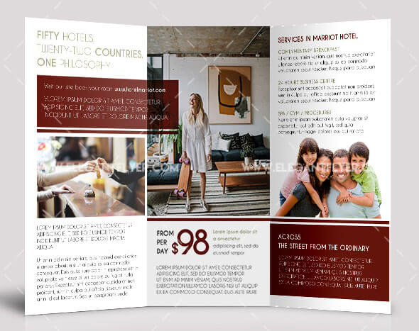 Hotel – Free PSD Tri-fold Brochure