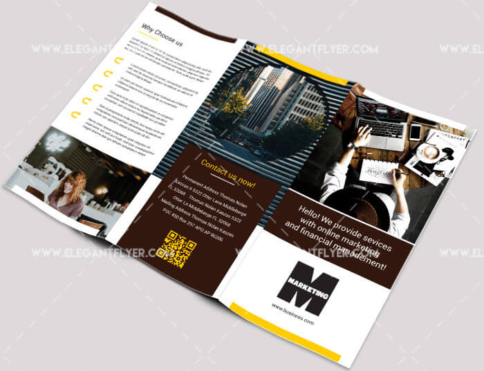 Marketing Tri-fold Business Brochure PSD Template 