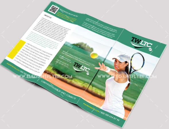 Tennis Club – Free PSD Tri-fold Brochure