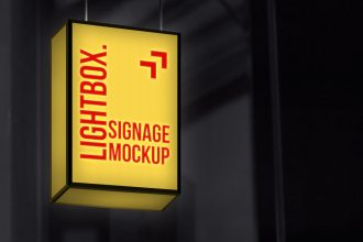 Download Light Box Mockup Free - Free Download Mockup