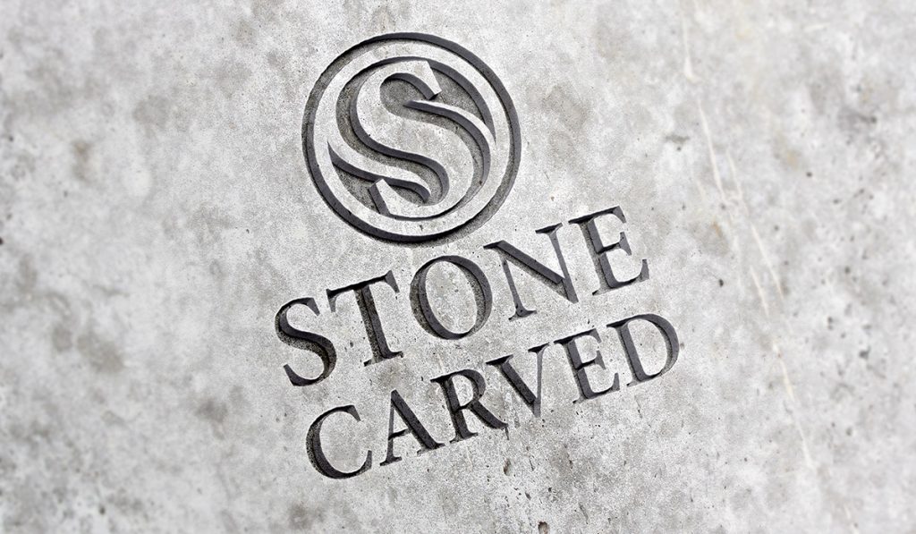Stone Carved Logo Mockup