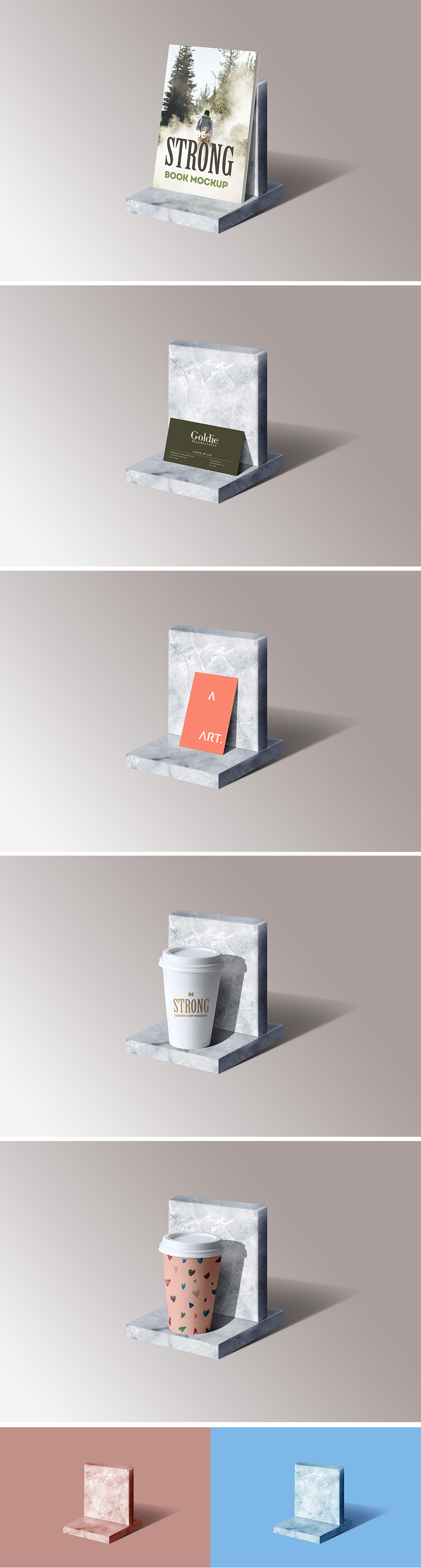 Marble Stand Mockup PSD