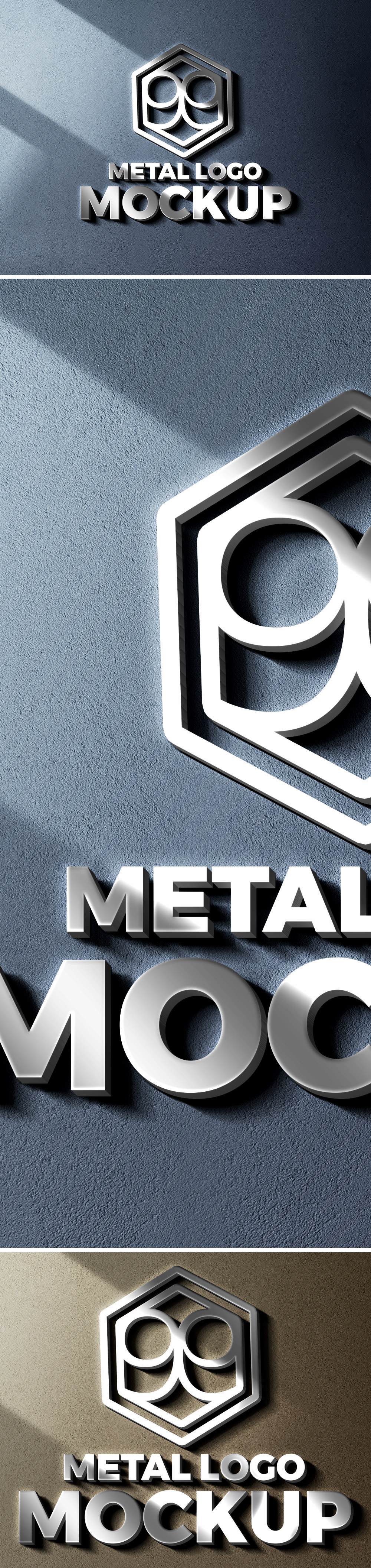 Metal Cut Logo Mockup