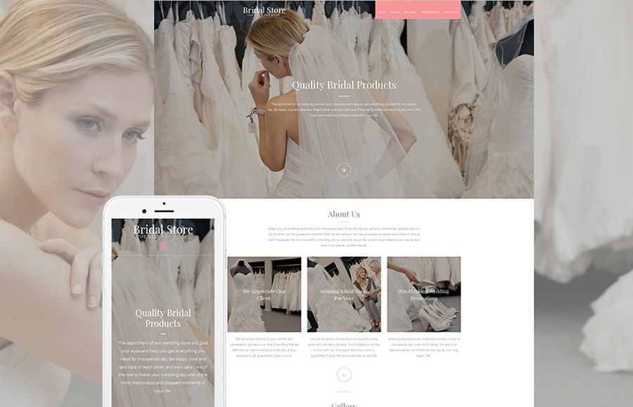 Wedding Shop Responsive Moto CMS 3 Template