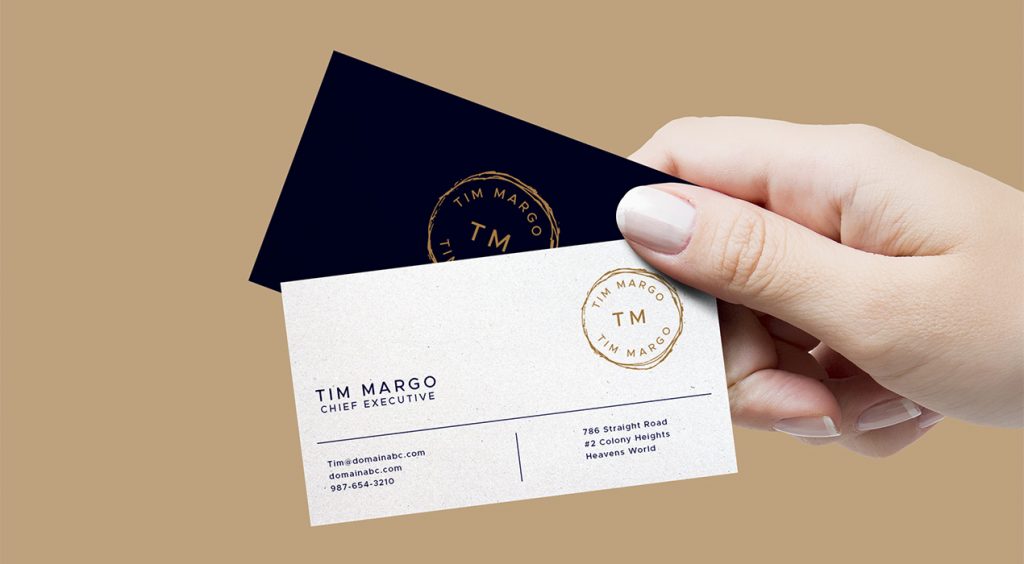 Business Cards In Hand