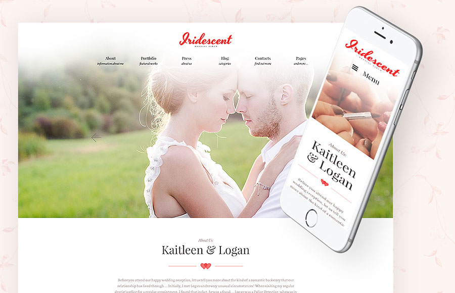 Iridescent - Wedding Album Lite Free WordPress Theme