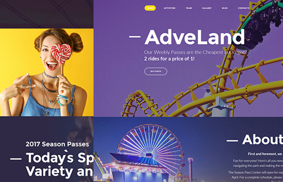 Adveland Amusement Park WordPress Theme