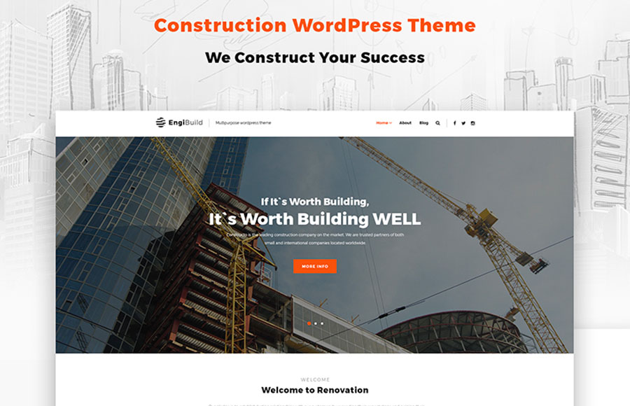 EngiBuild - Construction WordPress Theme