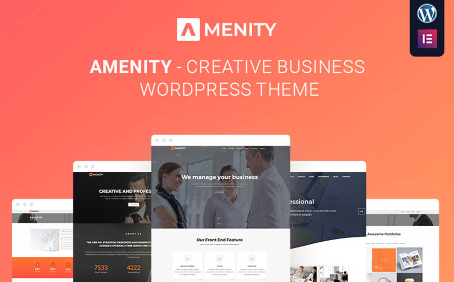 Amenity - Business One Page WordPress Theme