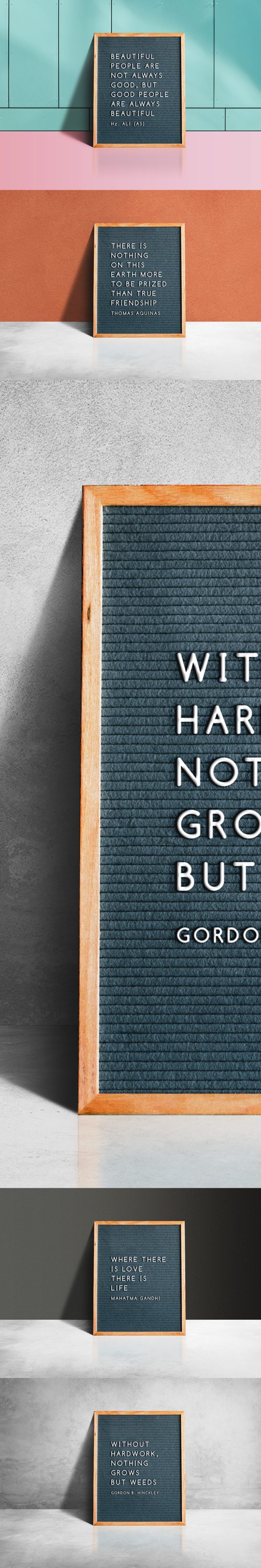 Download Letter Quotes Board Mockup - GraphicsFuel