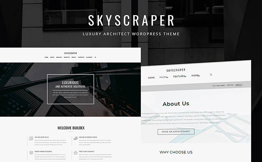 Skyscraper - Architecture And Construction WordPress Theme