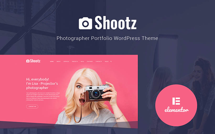 Shootz - Photographer Portfolio WordPress Theme