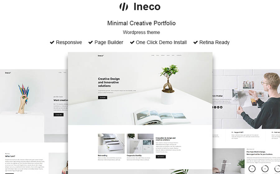 Ineco Minimal Creative Portfolio WordPress Theme